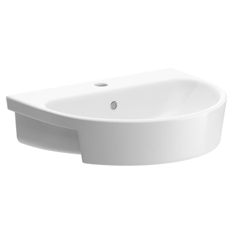 Milan 555mm(w) x 435mm(d) 1 Tap Hole Semi Recessed Basin