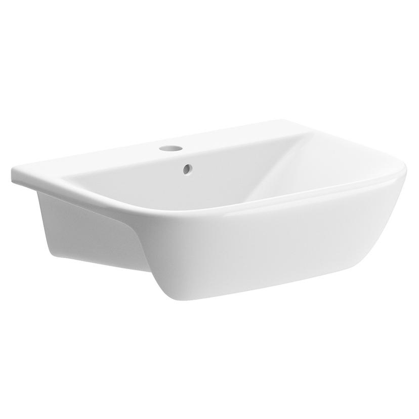 Parma 520mm(w) x 400mm(d) 1 Tap Hole Semi Recessed Basin