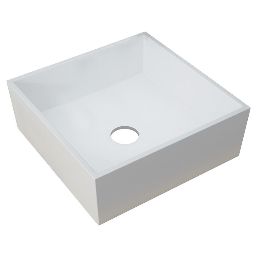 Verona 426mm White Square Resin Basin