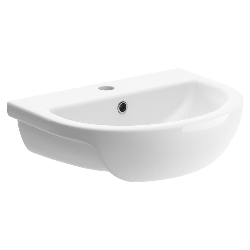 Varese 500mm(w) x 390mm(d) 1 Tap Hole Semi Recessed Basin