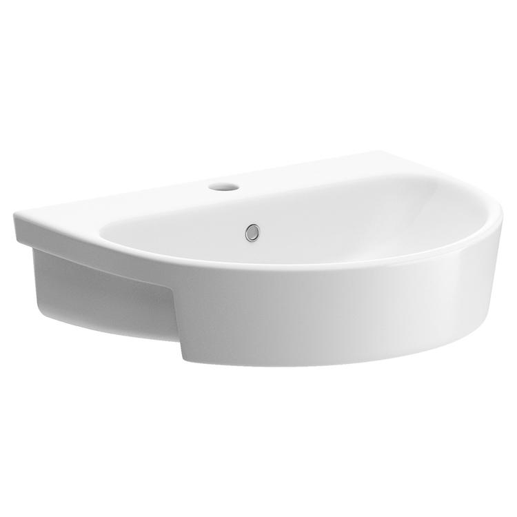 Taranto 555mm(w) x 435mm(d) 1 Tap Hole Semi Recessed Basin