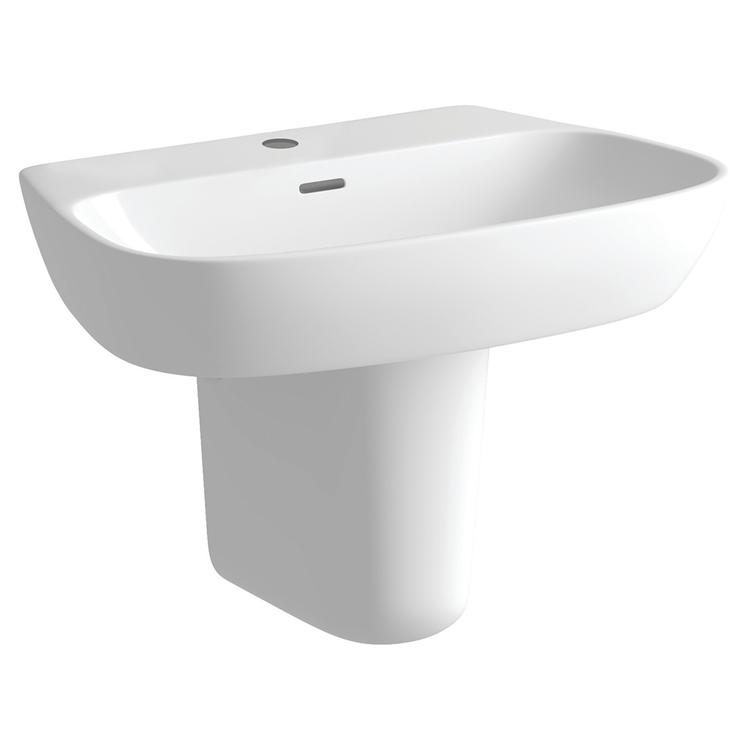 Messina 600mm(w) x 400mm(d) 1 Tap Hole Basin & Semi Pedestal