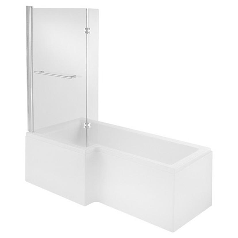 L & P Shape 700mm End Bath Panel - White