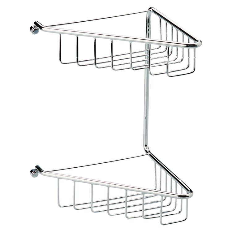 Crux 2-Tier Corner Shower Caddy - Chrome