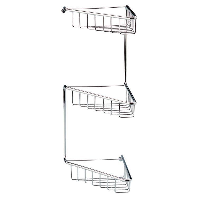 Crux 3-Tier Corner Shower Caddy - Chrome