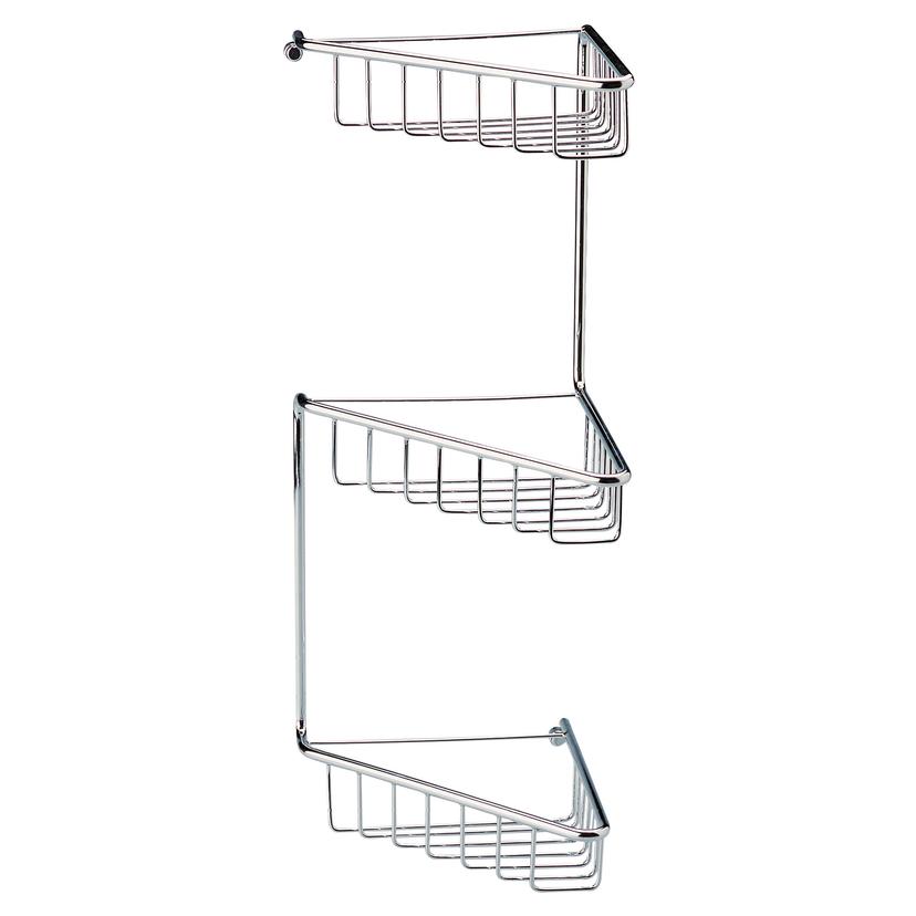 Crux 3-Tier Corner Shower Caddy - Chrome