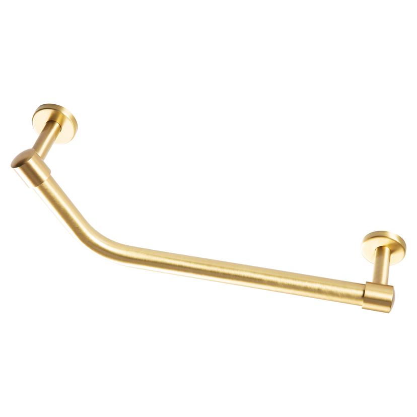 Angled 475mm Grab Rail - Brushed Brass