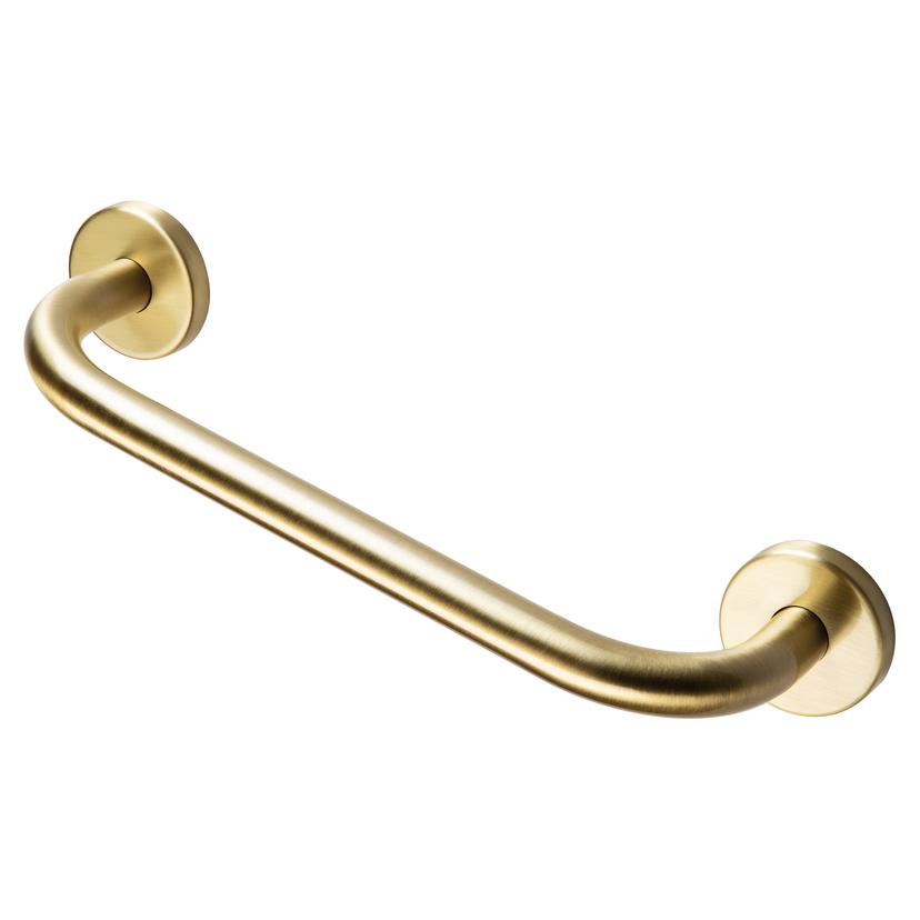 Straight 330mm Grab Rail - Brushed Brass