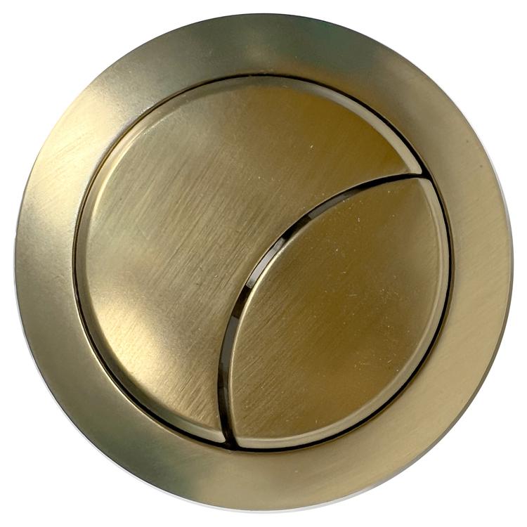 Dual Push Button Cover (Cable) - Brushed Brass