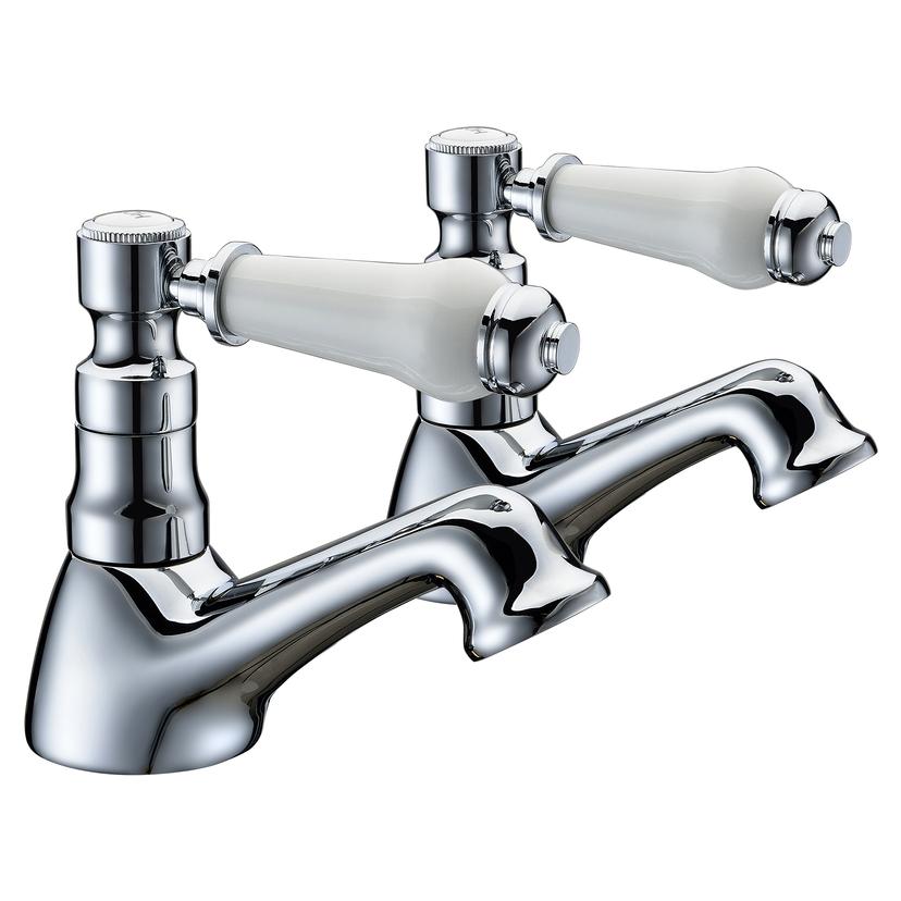 Gallileo Bath Pillar Taps - Chrome