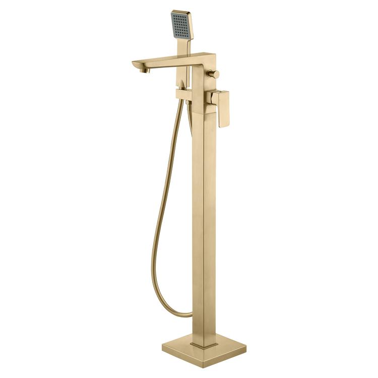 Marengo Floor Standing Bath/Shower Mixer - Brushed Brass