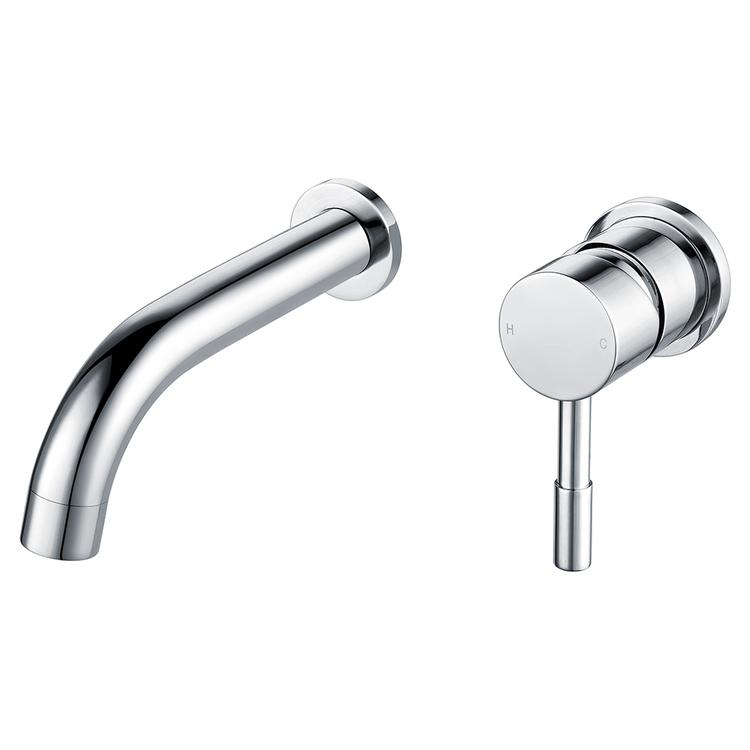 Ruffian Wall Mounted Basin Mixer - Chrome