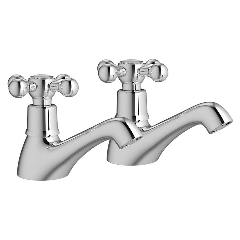 Enable Basin Pillar Taps - Chrome