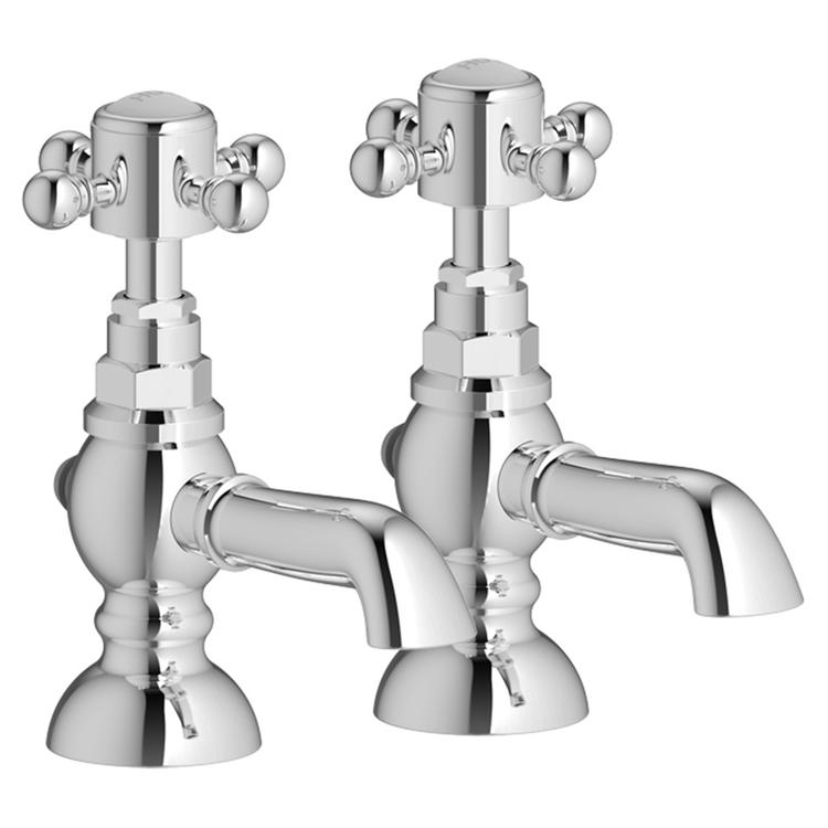 Justify Basin Pillar Taps - Chrome