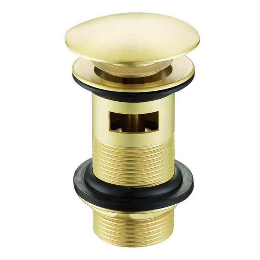 Mushroom Click Clack Basin Waste 1 1/4" (Slotted) - Brushed Brass