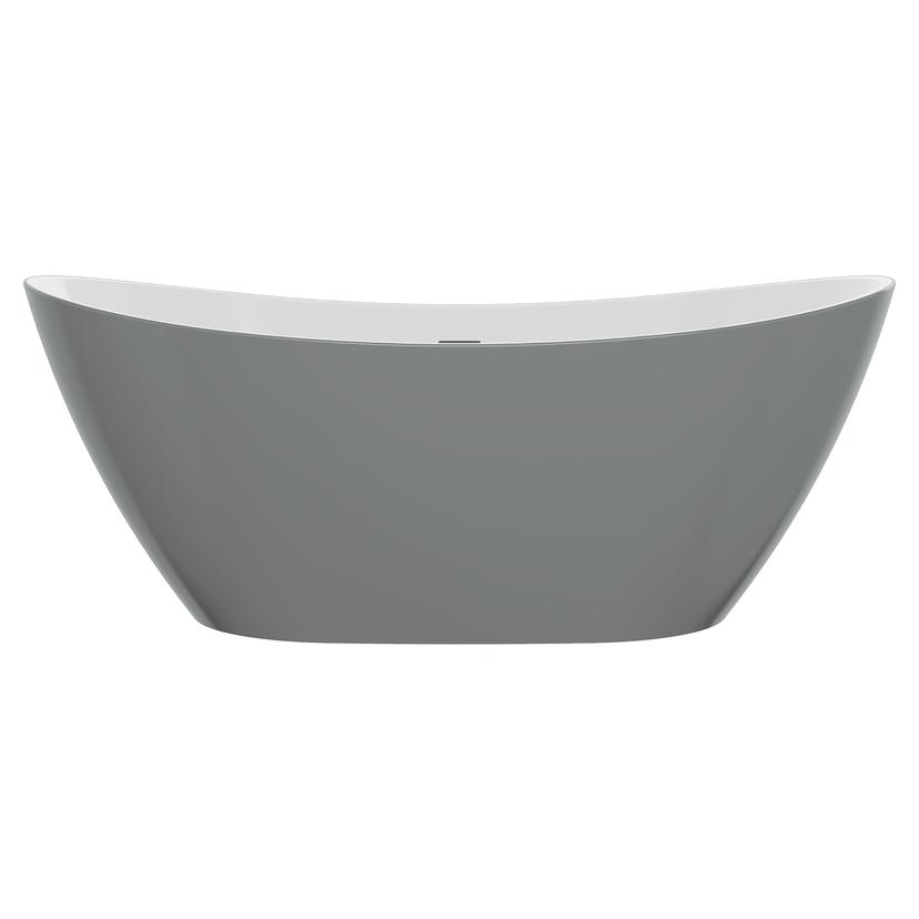 Lancer Freestanding 1700mm(l) x 780mm(w) x 690mm(h) Bath - Grey