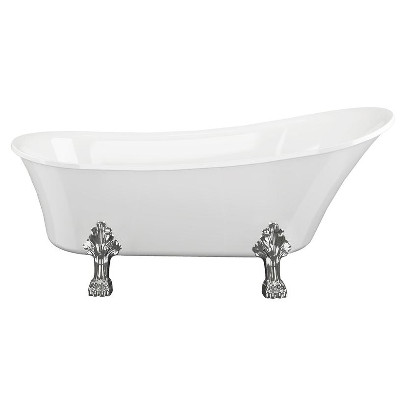 Sigmo Freestanding 1620mm(l) x 700mm(w) x 770mm(h) Bath With Feet