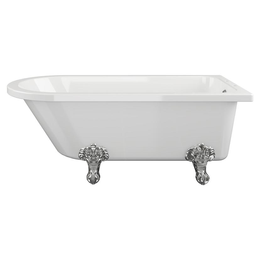 Aspen Freestanding 1700mm(l) x 750mm(w) x 650mm(h) 2 Tap Hole Corner Bath With Feet