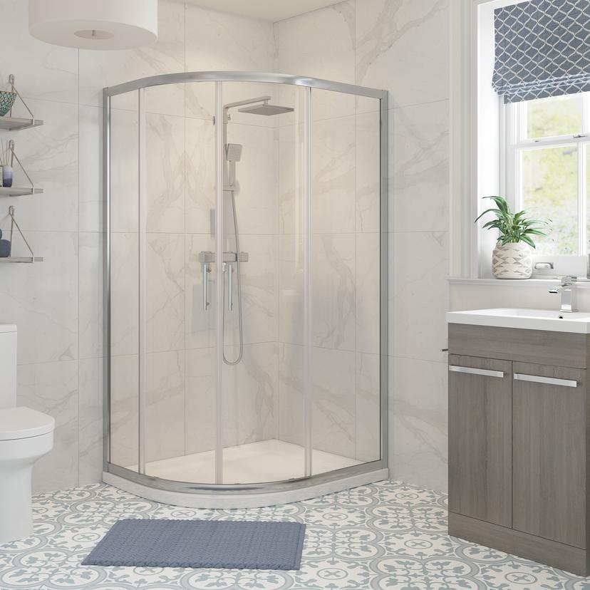 Elin Framed 2 Door Offset Quadrant Shower Enclosure