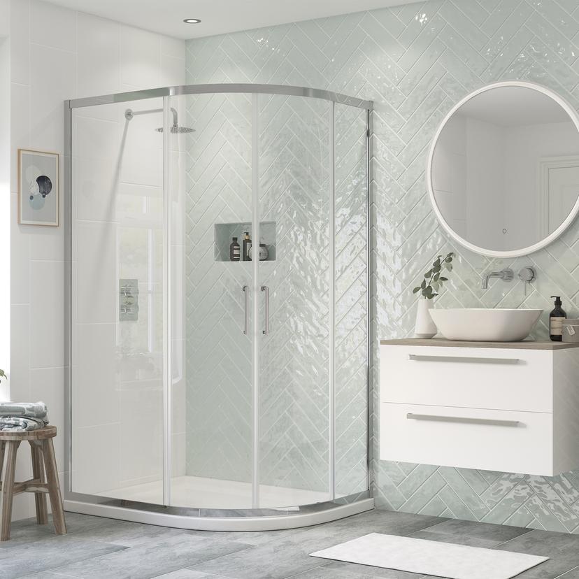 Ceri Framed 2 Door Offset Quadrant Shower Enclosures