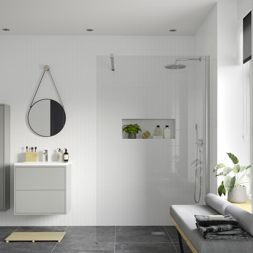 Lowri Wetroom Panels & Support Bar