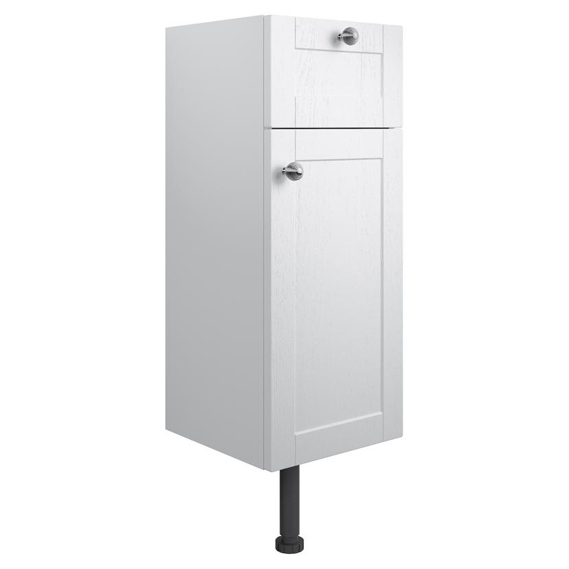 Kobe 300mm(w) 1 Drawer 1 Door Base Unit - Satin White Ash