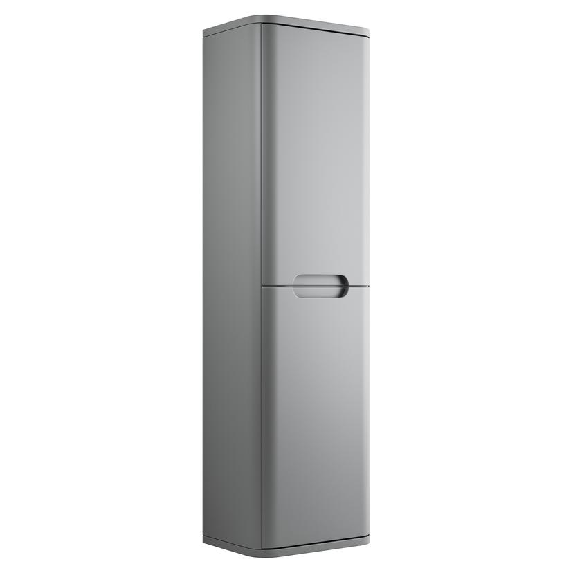 Kyoto 350mm(w) 2 Door Wall Hung Tall Unit - Matt Grey