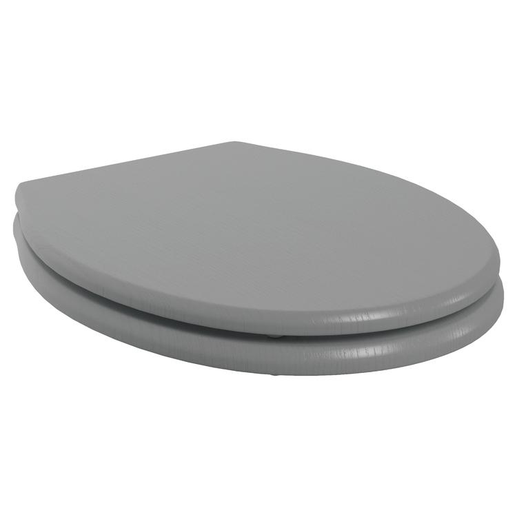 Sapporo Soft Close Wood Effect Toilet Seat - Grey Ash