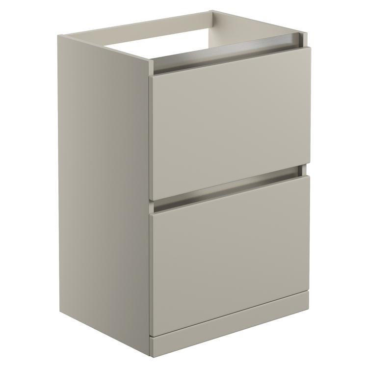 Nagano 600mm(w) 2 Drawer Floor Standing Basin Unit (No Top) - Latte