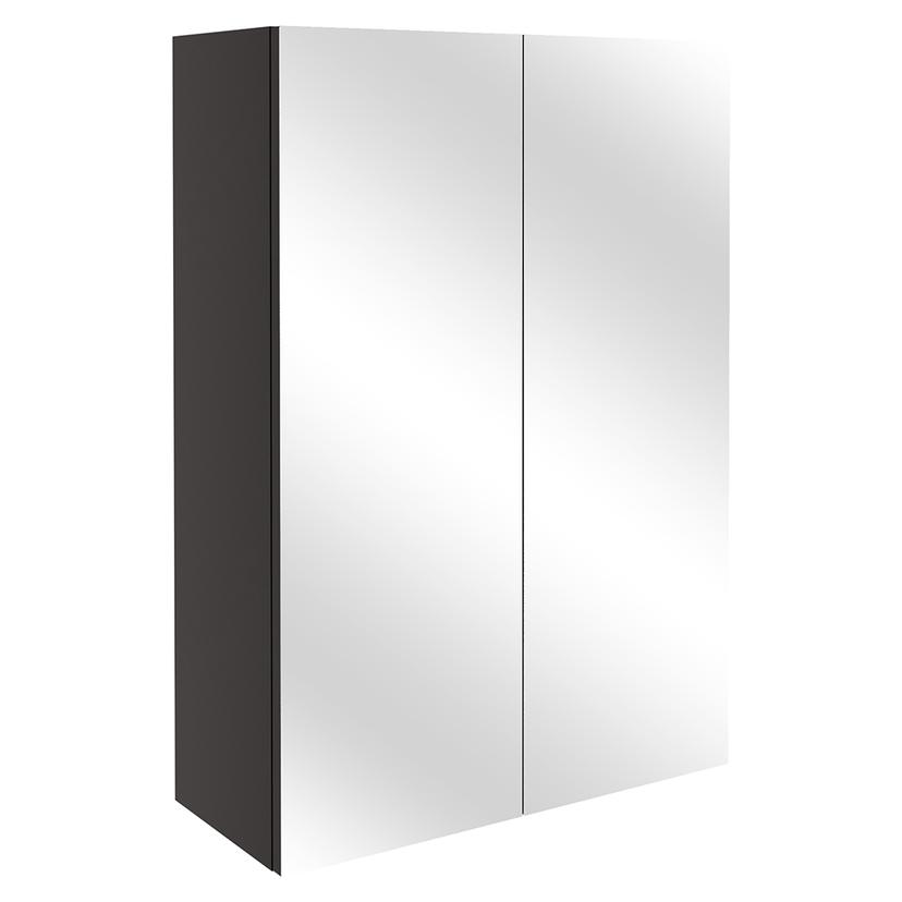 Tokyo 500mm(w) Mirrored Bathroom Cabinet - Matt Graphite Grey