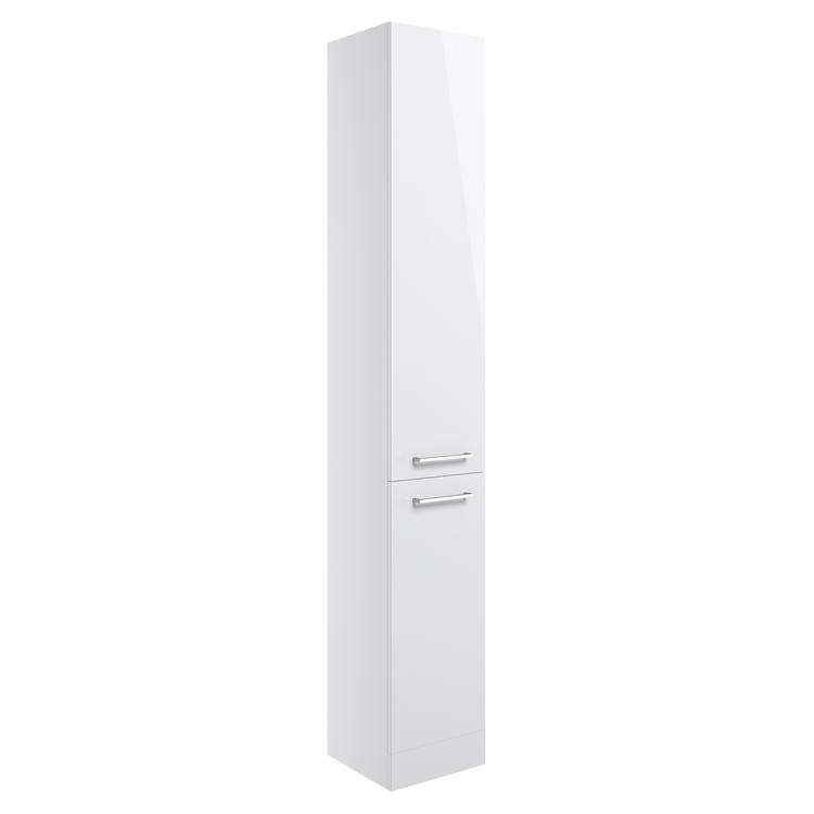 Naha 350mm(w) Floor Standing 2 Door Tall Unit - White Gloss