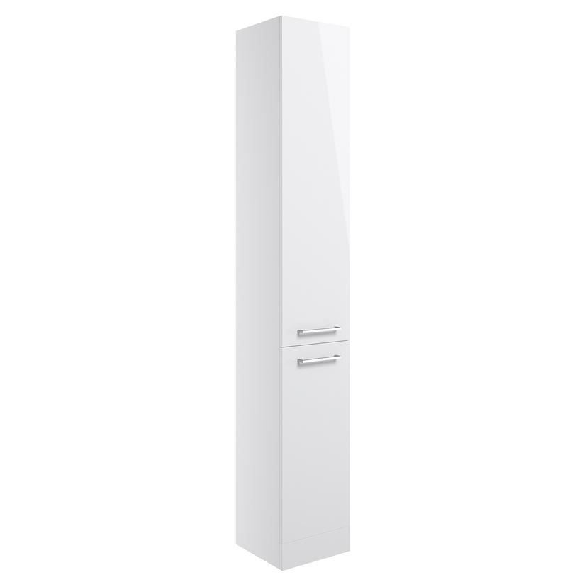 Naha 350mm(w) Floor Standing 2 Door Tall Unit - White Gloss