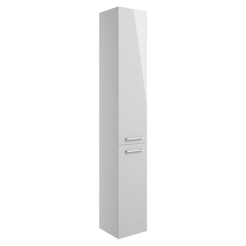 Yokohama 350mm(w) Floor Standing 2 Door Tall Unit - Grey Gloss