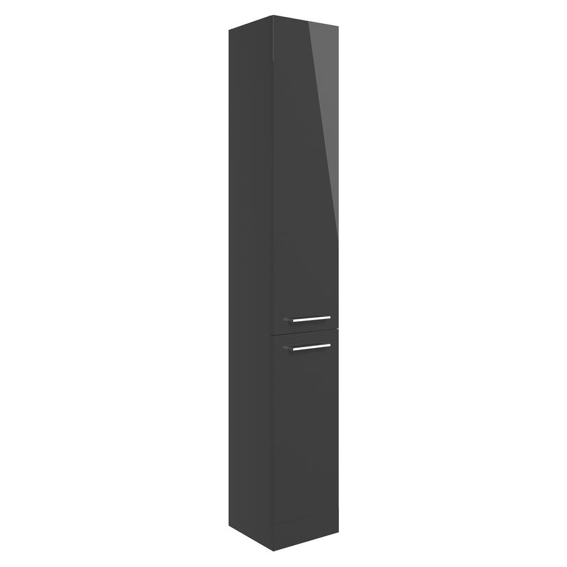 Naha 350mm(w) Floor Standing 2 Door Tall Unit - Anthracite Gloss