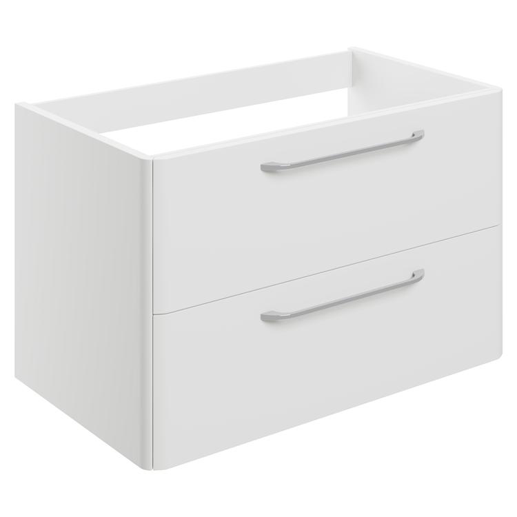 Osaka 794mm(w) 2 Drawer Wall Unit (exc. Basin) - White Gloss