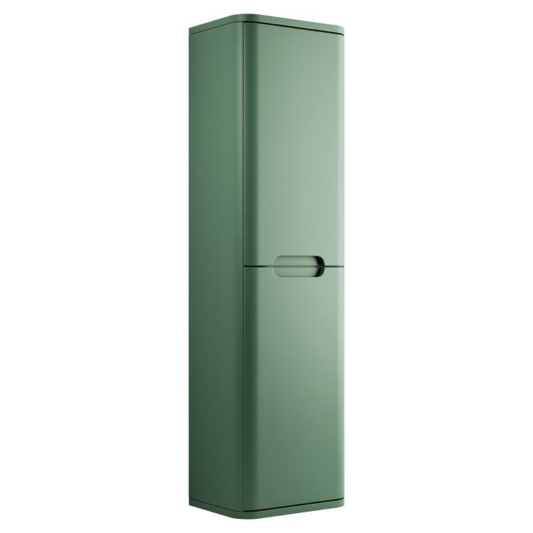 Kyoto 350mm(w) 2 Door Wall Hung Tall Unit - Matt Sage Green