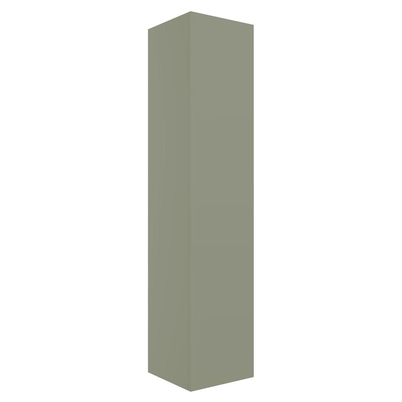 Yamagata 350mm (W) x 1600mm (H) x 350mm (D) Wall Hung 1 Door Tall Unit - Matt Olive Green