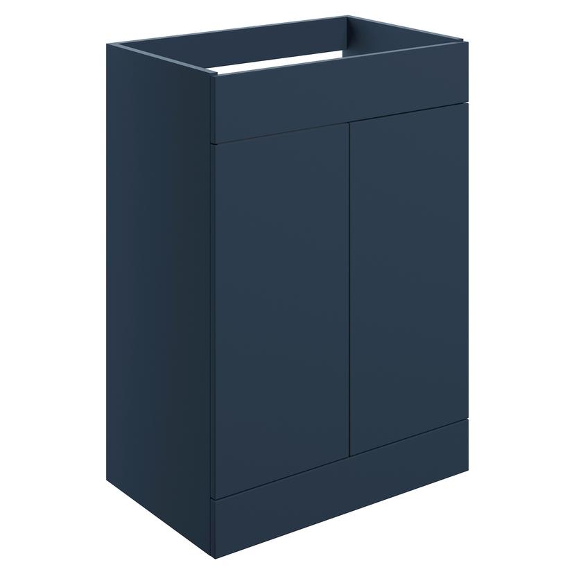 Yamagata 590mm (W) x 830mm (H) x 450mm (D) Freestanding 2 Door Basin Unit (No Top) - Matt Deep Blue