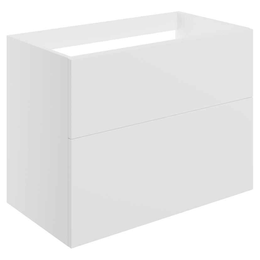 Yamagata 790mm (W) x 600mm (H) x 455mm (D) Wall Hung 2 Drawer Basin Unit (No Top) - Matt White