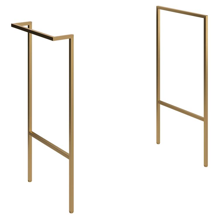 Yamagata Optional Frame with Integrated Towel Rail - Brushed Brass