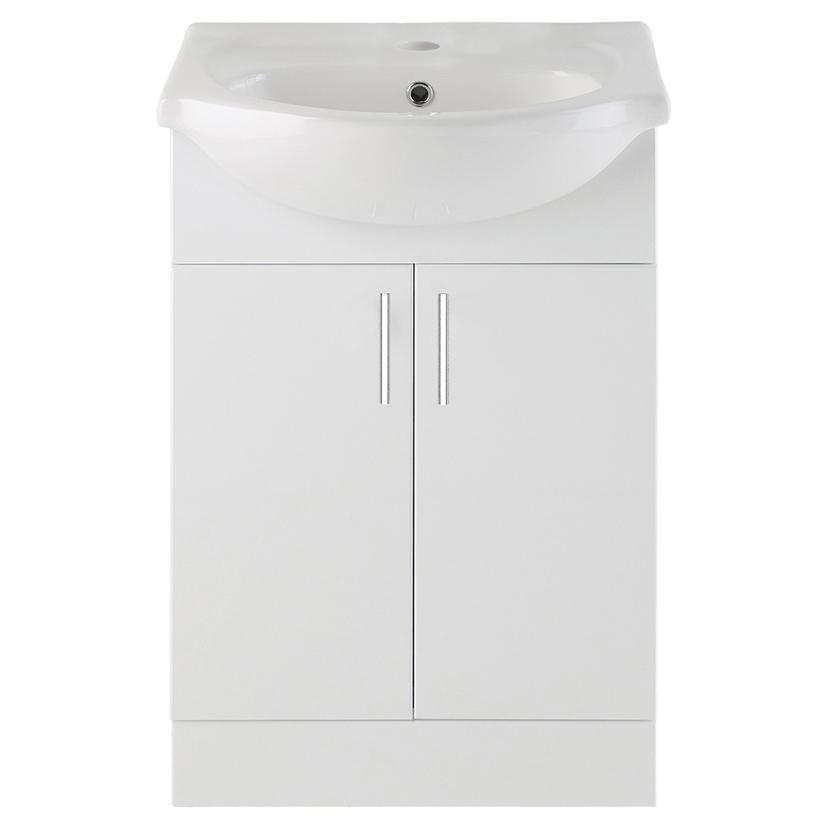 Kanazawa 560mm(w) Basin Unit & Basin - White Gloss