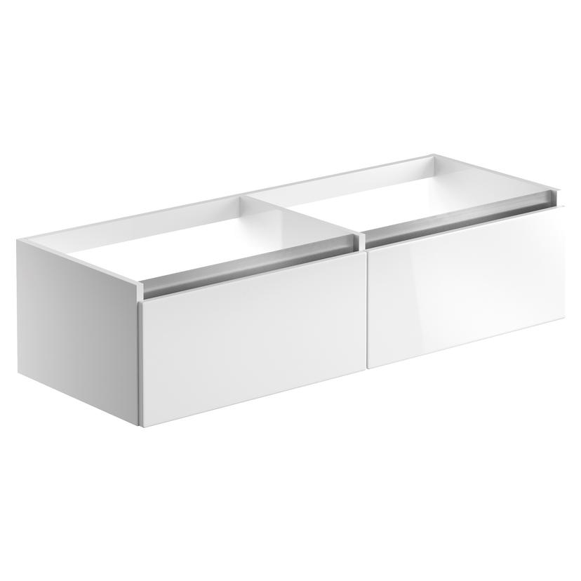 Nagano 1200mm(w) Wall Hung Basin Unit Run (No Top) - White Gloss