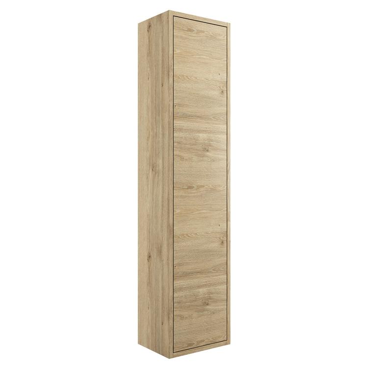 Chiba 300mm(w) 1 Door Wall Hung Tall Unit - Havana Oak