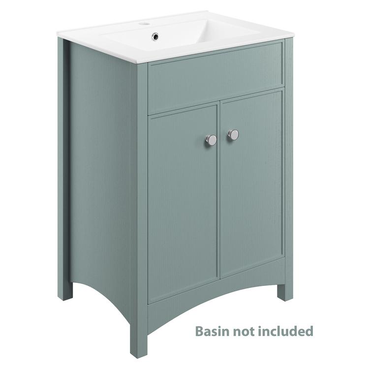 Sapporo 610mm (W) x 805mm (H) x 395mm (D) Basin Unit - Excluding Basin- Sea Green Ash