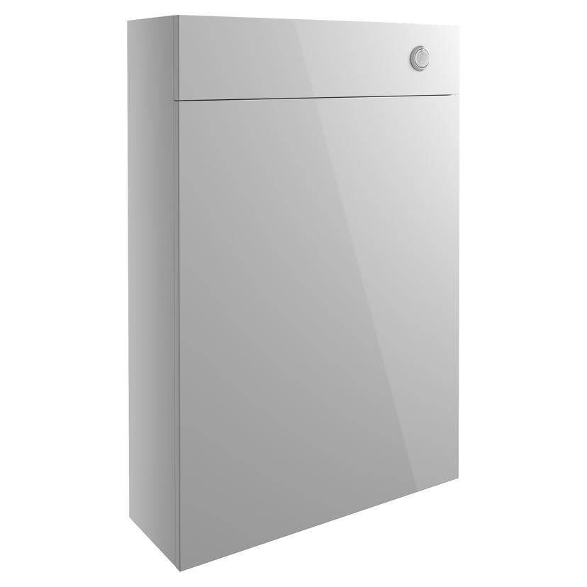 Tokyo 600mm(w) Slim WC Toilet Unit - Light Grey Gloss