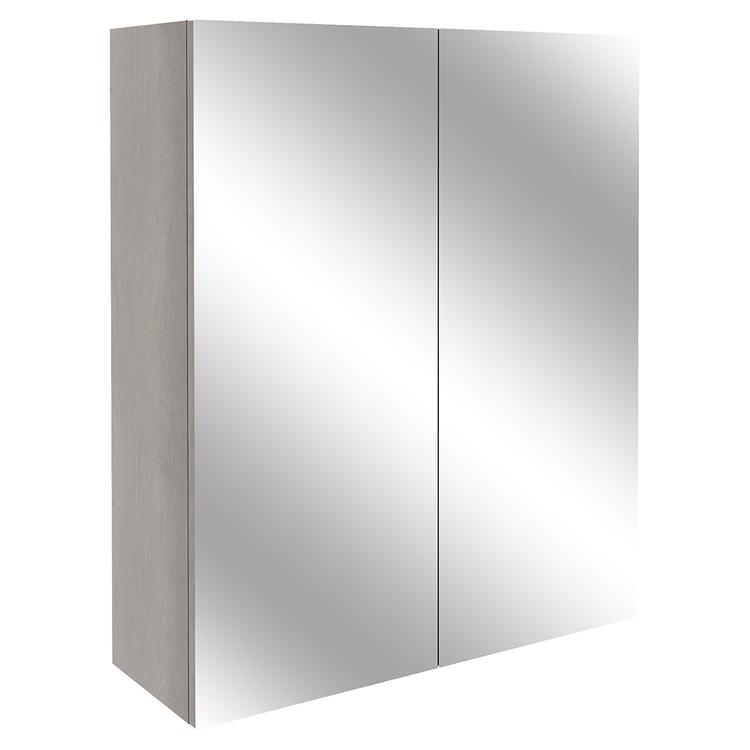 Tokyo 600mm(w) Mirrored Bathroom Cabinet - Nebraska Oak