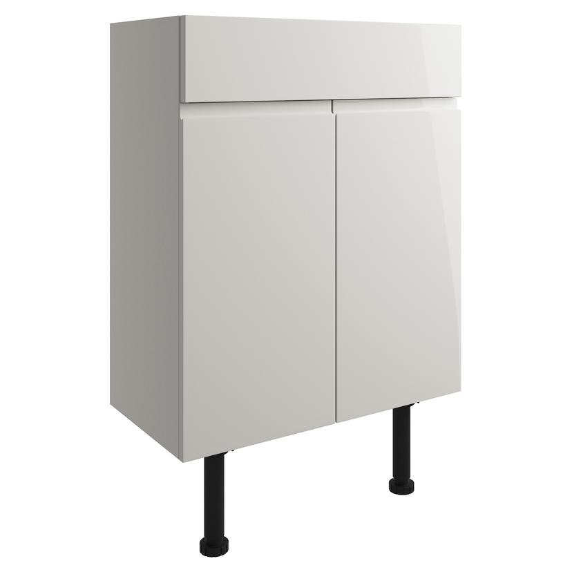 Nagoya 600mm(w) Basin Unit - Pearl Grey Gloss