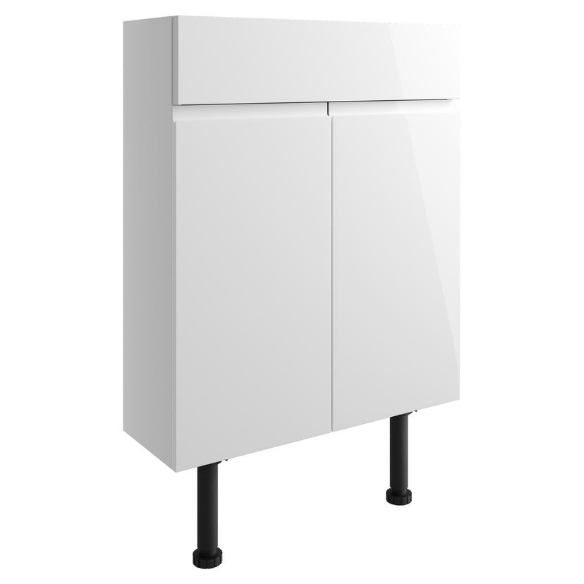 Nagoya 600mm(w) Slim Basin Unit - White Gloss