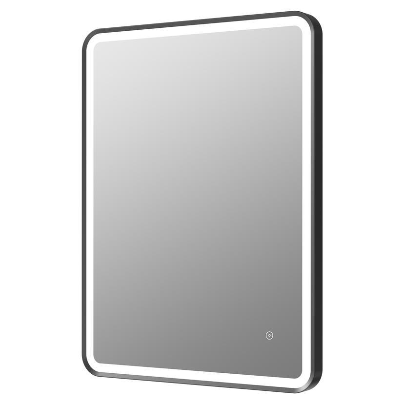 Carolina 600mm(w) x 800mm(h) Rectangle Front-Lit LED Mirror - Matt Black