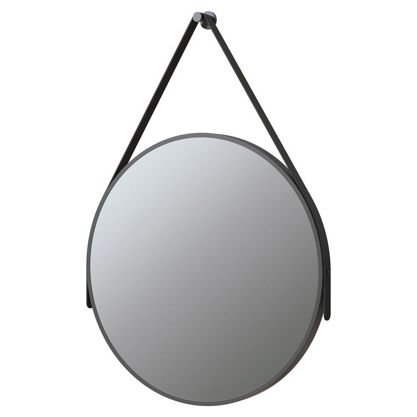 Nevada 600mm Round Mirror - Matt Black